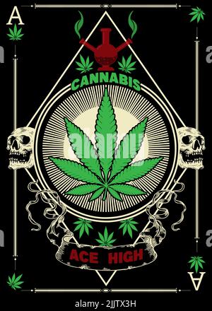 Cannabis - Ace High - Weed Marijuana - Ace Of Spades - Playing Card ...