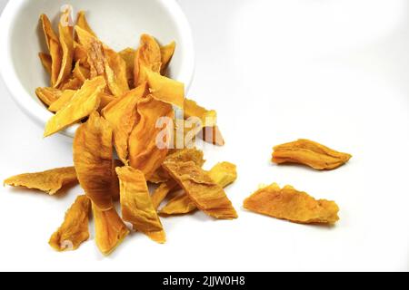 dried mango path isolated on white Stock Photo
