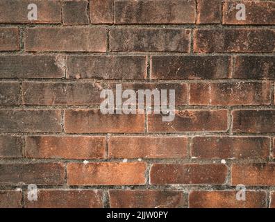 close up of brown brick wall background copy space  Stock Photo