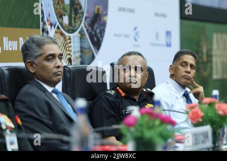 New Delhi, India, 28th July 2022, General Manoj Pande, Chief of the Army Staff during 2nd conference on ‘Military Ammunition: Make in India Opportunities and Challenges’ at FICCI in New Delhi, India on Thursday, 28th July 2022. Photo by Anshuman Akash Photo by Akash Anshuman/ABACAPRESS.COM Stock Photo