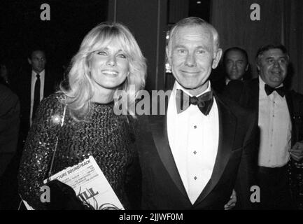 Johnny Carson with Joanna Carson at The Big Chill premiere 1983 Credit: Ralph Dominguez/MediaPunch Stock Photo