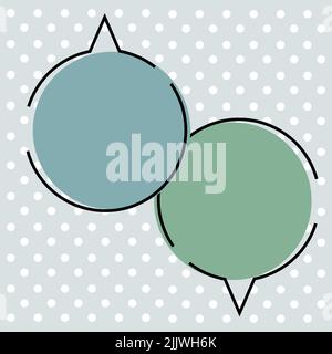 Oval Blank Chat Box With Colorful Striped Background Design ...