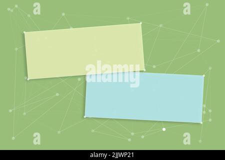 Blank Color Chat Boxes Over Color Background Design. Creative Banners For Business Advertisement. Empty Templates With Copy Space For Marketing And Stock Photo