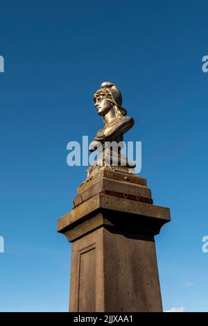 Statue of Marianne, national symbol of the french republic . Beaulieu village. Puy de Dome department. Auvergne Rhone Alpes. France Stock Photo