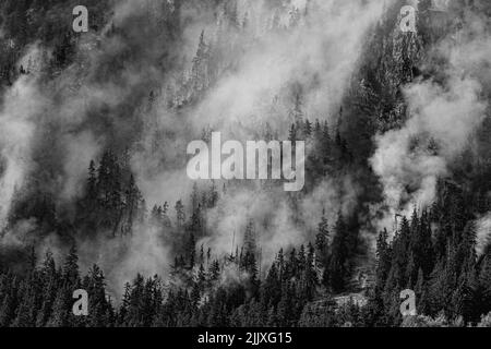 Feux de forêt à Villemartin, Savoie, 27 juillet 2022 Stock Photo
