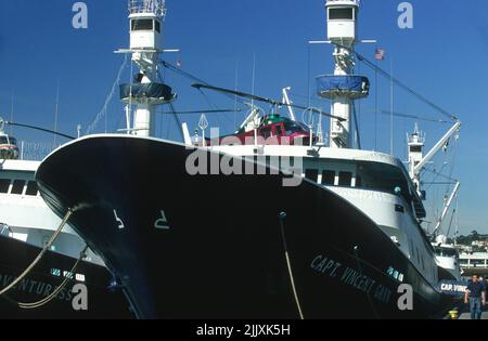 Tuna Purse Seiners docked at the Embarcadero in San Diego Stock Photo