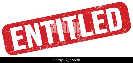 ENTITLED text written on red lines stamp sign Stock Photo - Alamy