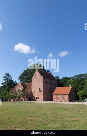 The chiefdom castle Steinhaus Bunderhee in Bunde, East Frisia, Lower Saxony, Germany. Stock Photo