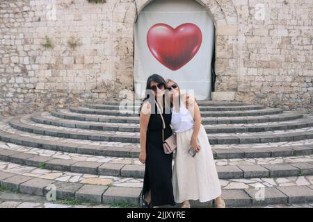 Two girls having fun Stock Photo