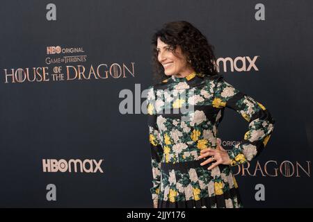 Los Angeles, California, USA. 27th July, 2022. Lisa Edelstein. HBO Original Drama Series 'House Of The Dragon' World Premiere. Photo Credit: Billy Bennight/AdMedia/Sipa USA Credit: Sipa US/Alamy Live News