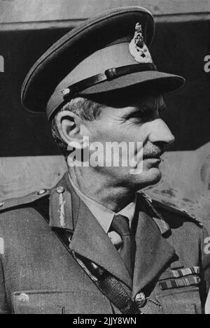 Lt. General . B. L. Montgomery, new Commander of Eighth Army in the Middle *****, Photographed in Egypt ***** his arrival by air. General B.L.Montgomery G.O.C., Eighth Army. September 01, 1942. Stock Photo
