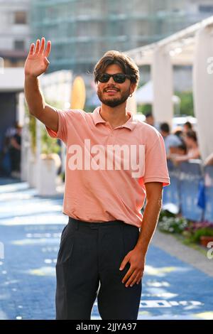 GIFFONI VALLE PIANA, ITALY - JULY 28: Merlot attend the photocall at the Giffoni Film Festival 2022 on July 28, 2022 in Giffoni Valle Piana, Italy. - Stock Photo