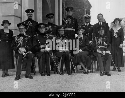 Royal Visit official group at Government house. October 22, 1934. Stock Photo