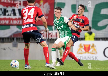 Gdansk, Poland. 28th July 2022. UEFA Europa Conference League 2nd Qualifying Round match Lechia Gdansk vs Rapid Vienna 1:2 (0:0, 1:2) © Wojciech Strozyk / Alamy Live News Stock Photo