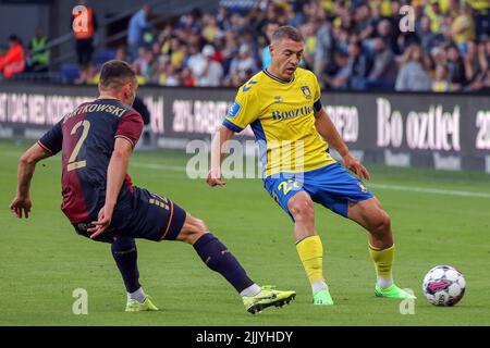 Broendby, Denmark. 28th July, 2022. Josip Radosevic (22) of Broendby IF seen during the UEFA Europa Conference League qualification match between Broendby IF and Pogon Szczecin at Broendby Stadion in Broendby. (Photo Credit: Gonzales Photo/Alamy Live News Stock Photo