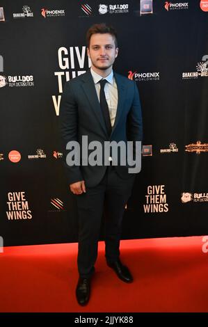 London, UK. 28th July, 2022. Sean Cronin’s 'GIVE THEM WINGS' Film premieres in Leicester Square ahead of its 1st of August UK release, London, UK. - 28 July 2022. Credit: See Li/Picture Capital/Alamy Live News Stock Photo