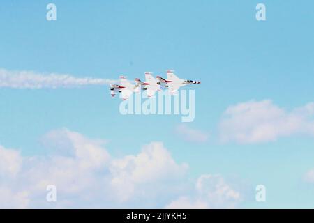 Thunderbirds at an airshow Stock Photo