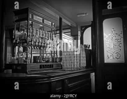 The White Horse Sam Smiths pub, Soho, 45 Rupert Street Soho London, England, UK,  W1D 7PJ - in monochrome Stock Photo