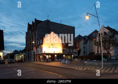 Architectural detail of Le Touquet-Paris-Plage (or Le Touquet), a commune in northern France on the shoreline of the English Channel Stock Photo