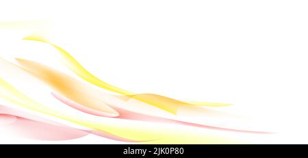 Abstract flowing colorful waves on white background. Copy space Stock Photo