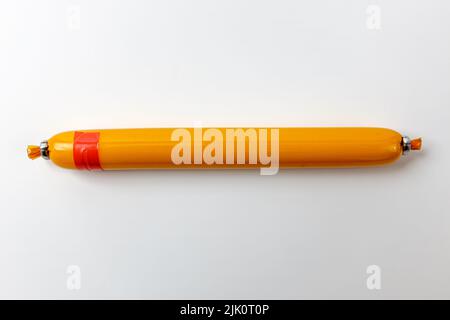 snack sausage on a white background Stock Photo