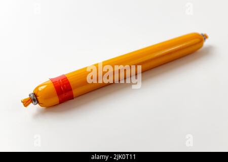snack sausage on a white background Stock Photo