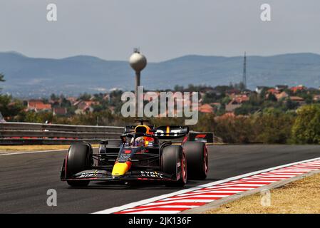 Budapest, Hungary. 29th July, 2022. Max Verstappen (NLD) Red Bull Racing RB18. Hungarian Grand Prix, Friday 29th July 2022. Budapest, Hungary. Credit: James Moy/Alamy Live News Stock Photo