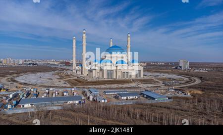 Aerial View Of The Grand Mosque Of Astana In Kazakhstan. It Is The ...