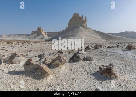 Bozzhira Canyon, Ustyurt plateau, Mangystau, Kazakhstan, Central Asia, Asia Stock Photo