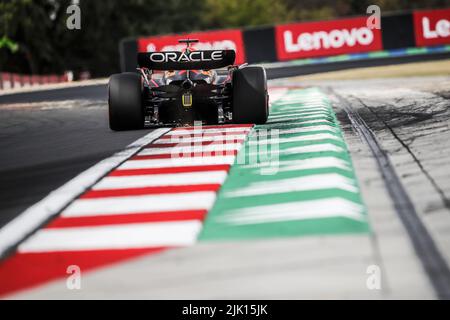 01 VERSTAPPEN Max (nld), Red Bull Racing RB18, action during the 10th round of the 2022 FIA Formula 2 Championship, from July 28 to 31, 2022 on the Hungaroring, in Mogyorod, Hungary - Photo: Joao Filipe / Dppi/DPPI/LiveMedia Stock Photo