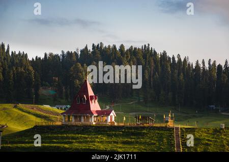 An ancient famous Lord Shiva temple situated in Gulmarg Kashmir, India. Stock Photo