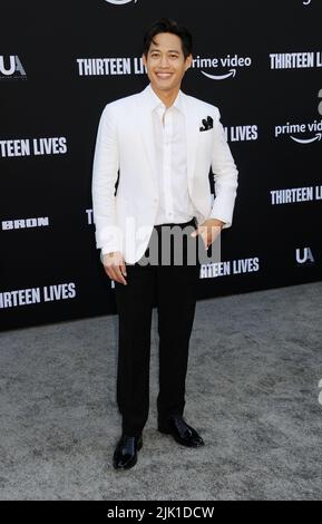 LOS ANGELES, CA - JULY 28: Popetorn 'Two' Soonthornyanakij attends the premiere of Prime Video's 'Thirteen Lives' at Westwood Village Theater on July Stock Photo