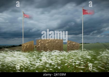 Memorial to the 10th Battalion of the Parachute regiment. Stock Photo