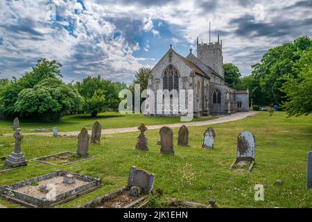 All Saints Church at Burnham Thorpe  where Admiral Nelsons father Edmund, was the Rector for almost 50 years. Stock Photo