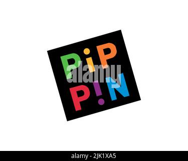 Apple Bandai Pippin, Rotated Logo, White Background Stock Photo