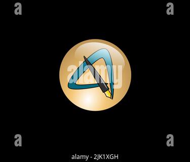 AbiWord, Logo, Black background Stock Photo - Alamy