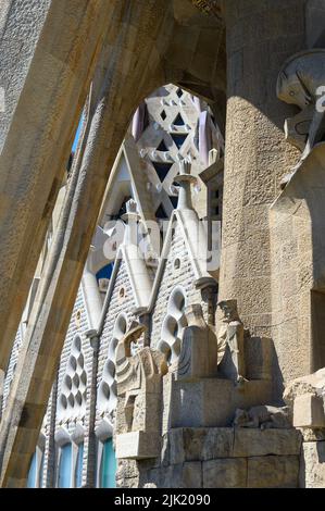 Cathedral La Sagrada Familia in Barcelona, Spain Stock Photo