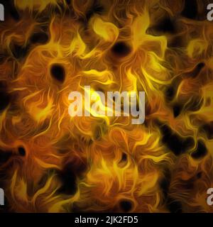 Yellow flowers abstract composition. 3D rendering Stock Photo