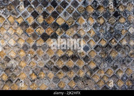 Compound of a typical ancient Roman's house wall in Pompeii, Italy Stock Photo