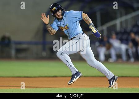 July 27, 2022: Montgomery Biscuits pitcher Evan McKendry (39) pitches  during an MLB, Baseball