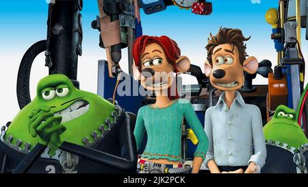 FROG,RITA,RODDY, FLUSHED AWAY, 2006, Stock Photo