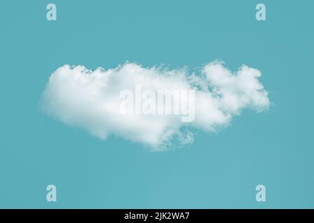 One white cloud in blue sky, dream like idyllic cloudscape, copy space Stock Photo