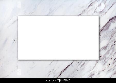 blank paper texture on white and black marble for background Stock Photo