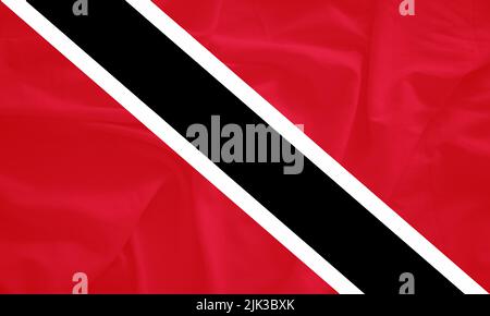 Trinidad and tobago flag with 3d effect Stock Photo