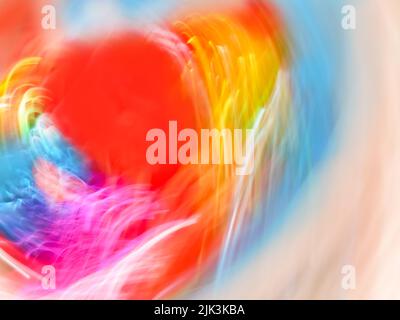Outdoors sunset flare abstract blurred nature background with sunshine and bokeh. Bright  sunrise colorful  blurred in motion Stock Photo