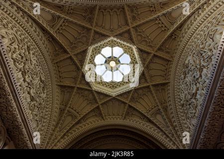 The Grand Staircase at Penrhyn Castle, Gwynedd, North Wales Stock Photo