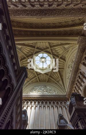 The Grand Staircase at Penrhyn Castle, Gwynedd, North Wales Stock Photo