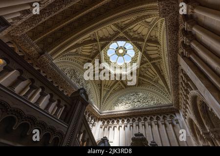 The Grand Staircase at Penrhyn Castle, Gwynedd, North Wales Stock Photo