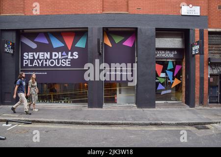 Seven Dials Playhouse exterior view, London, UK 30 July 2022. Stock Photo