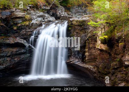 Falls of Falloch near Loch Lomond in the highlands of Scotland Stock Photo